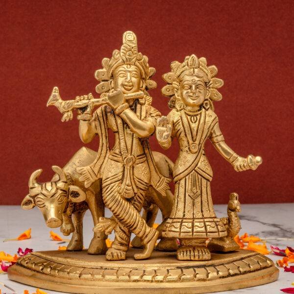 brass Radha Krishna