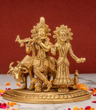 brass Radha Krishna