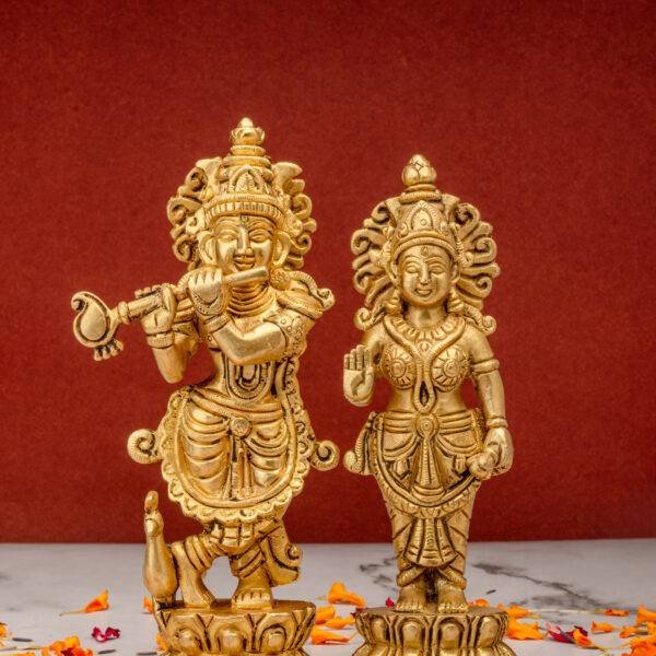 brass Radha Krishna