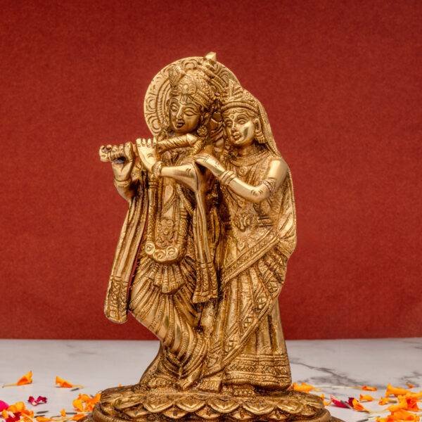 brass Radha Krishna