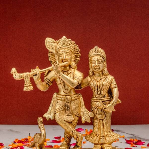 brass Radha Krishna