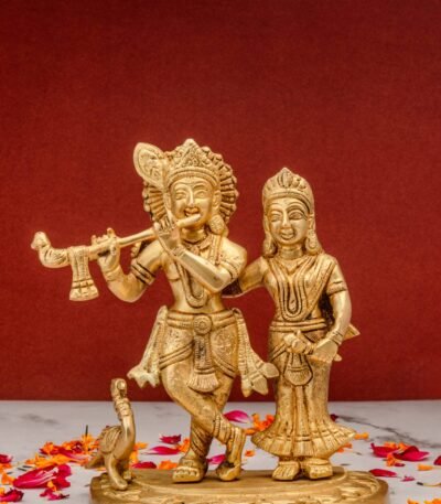 brass Radha Krishna