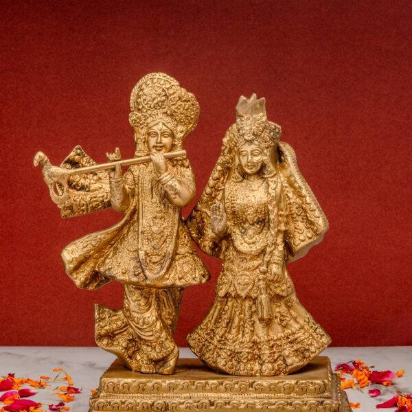 brass Radha Krishna