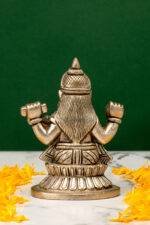 Brass Silver Coated Superfine Saraswati Idol - 4.35 Inch - Image 3