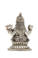 Brass Silver Coated Superfine Saraswati Idol - 4.35 Inch - Image 8