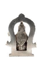 Brass Silver Coated Superfine Saraswati Idol - With Frame - 4.35 Inch - Image 8