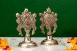 Brass Silver Coated Superfine Shank Chakra - 4.35 Inch - Image 4