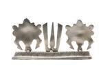 Brass Silver Coated Superfine Shank Chakra Trishul - 4.35 Inch - Image 7