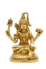 Superfine Brass Sitting Shiva Idol - Aashirwaad Mudra - 5 Inch - Image 3
