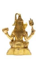 Superfine Brass Sitting Shiva Idol - Aashirwaad Mudra - 5 Inch - Image 7