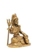 Brass Sitting Shiva Idol - Antique Finish - 3 Inch - Image 3