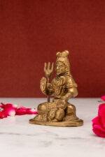 Brass Sitting Shiva Idol - Antique Finish - 3 Inch - Image 7