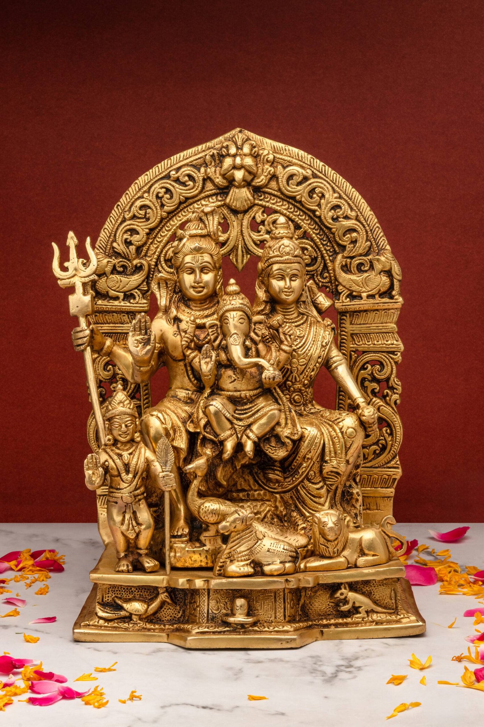 brass Shiv Parivar 336 (8) Shiv Parivar Idol