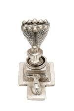 Brass Silver Coated Superfine Shivling with Sheshnag & Nandi – 3.5 Inch - Image 12