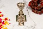 Brass Silver Coated Superfine Shivling with Sheshnag & Nandi – 3.5 Inch - Image 5
