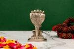 Brass Silver Coated Superfine Shivling with Sheshnag & Nandi – 3.5 Inch - Image 4