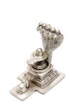 Brass Silver Coated Superfine Shivling with Sheshnag & Nandi – 3.5 Inch - Image 10