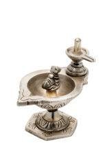 Brass Silver Coated Superfine Shivling Diya with Nandi – 4.35 Inch - Image 8
