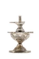 Brass Silver Coated Superfine Shivling Diya with Nandi – 4.35 Inch - Image 10