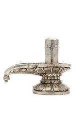 Brass Silver Coated Superfine Shivling – 3.5 Inch - Image 8