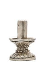 Brass Silver Coated Superfine Shivling – 3.5 Inch - Image 5
