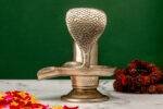 Brass Silver Coated Superfine Shivling with Sheshnag – 6.3 Inch - Image 4