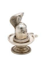 Brass Silver Coated Superfine Shivling with Sheshnag – 6.3 Inch - Image 8