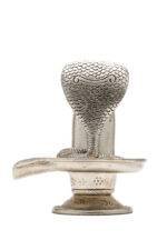 Brass Silver Coated Superfine Shivling with Sheshnag – 6.3 Inch - Image 6