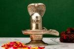 Brass Silver Coated Superfine Shivling with Sheshnag – 6.3 Inch - Image 2