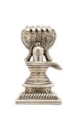 Brass Silver Coated Superfine Shivling with Sheshnag – 4.75 Inch - Image 7