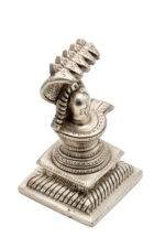 Brass Silver Coated Superfine Shivling with Sheshnag – 4.75 Inch - Image 9