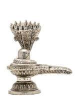 Brass Silver Coated Superfine Shivling with Sheshnag – 4.75 Inch - Image 8