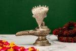 Brass Silver Coated Superfine Shivling with Sheshnag – 4.75 Inch - Image 3