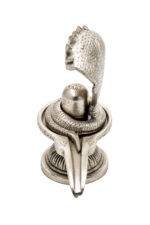 Brass Silver Coated Superfine Shivling with Sheshnag – 4.75 Inch - Image 6