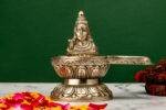 Brass Silver Coated Superfine Shivling with Shiva Carved – 5.5 Inch - Image 2