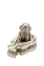 Brass Silver Coated Superfine Shivling - Shiv And Parvati Carved - 4 Inch - Image 8