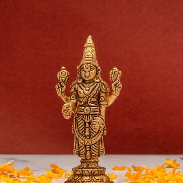 Brass Superfine Tirupati Balaji Idol - 4 Inch