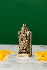 Brass Silver-Coated Superfine Tirupati Balaji Idol- 2 Inches - Image 2