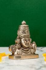 Brass Silver-Coated Superfine Tirupati Balaji Idol Face - 2.75 Inches - Image 4