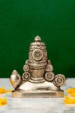 Brass Silver-Coated Superfine Tirupati Balaji Idol Face - 2.75 Inches - Image 3