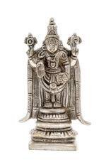Brass Silver-Coated Superfine Tirupati Balaji Idol- 4.75 Inches - Image 4