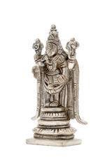 Brass Silver-Coated Superfine Tirupati Balaji Idol- 4.75 Inches - Image 3