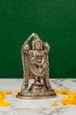 Brass Silver-Coated Superfine Tirupati Balaji Idol- 4 Inches - Image 4