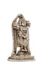 Brass Silver-Coated Superfine Tirupati Balaji Idol- 4 Inches - Image 5