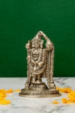 Brass Silver-Coated Superfine Tirupati Balaji Idol- 4 Inches - Image 2