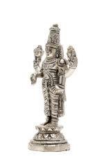 Brass Silver-Coated Superfine Tirupati Balaji Idol- 5.5 Inches - Image 6