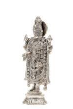 Brass Silver-Coated Superfine Tirupati Balaji Idol- 7 Inches - Image 6