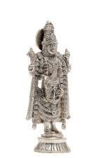 Brass Silver-Coated Superfine Tirupati Balaji Idol- 7 Inches - Image 5