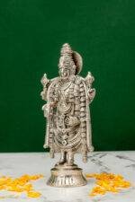 Brass Silver-Coated Superfine Tirupati Balaji Idol- 7 Inches - Image 2