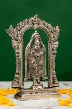 Brass Silver-Coated Superfine Tirupati Balaji Idol- With Frame - 8 Inches - Image 4